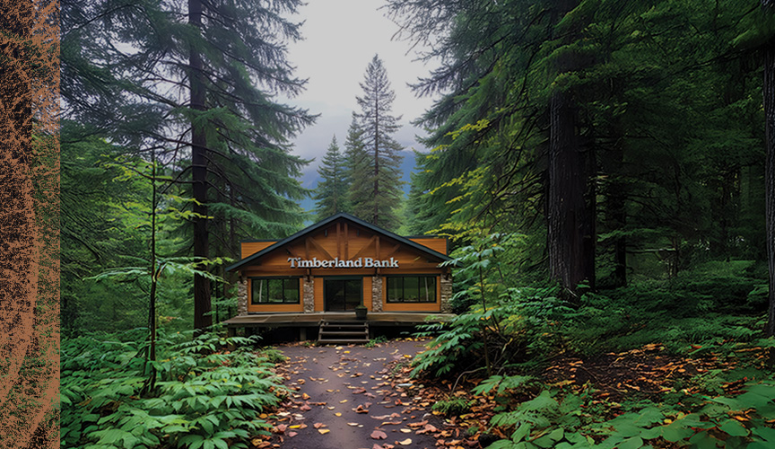 Timberland Branch in the woods